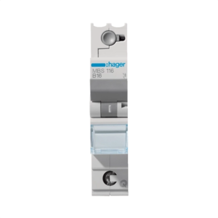 hagerproduct MCB 1P 6kA B-6A 1M - Image 1