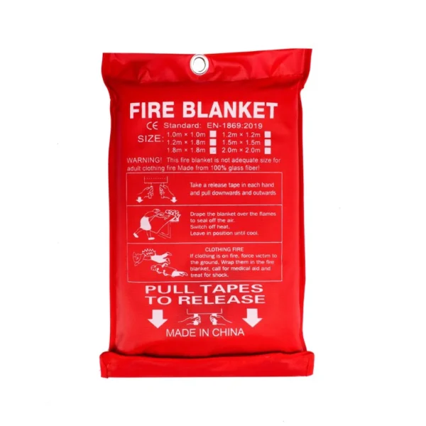 Fire Blanket Fiberglass – Fire Emergency Blanket – Suppression Blanket – Flame Retardant Blanket – Emergency Survival Safety Cover for Kitchen, Home, House, Car, Office, Warehouse