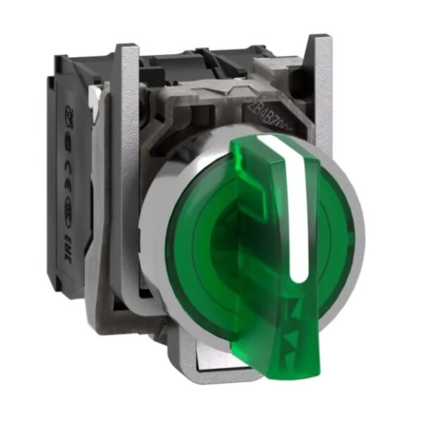 Schneider Electric Knob Selector Switch - (SPDT) 22 mm Cutout Diameter Illuminated 3 Positions