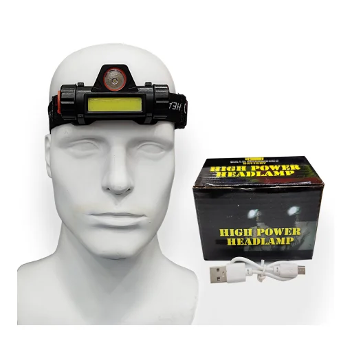 HEAD LAMP HIGHPOWER – Head Protection, LED Bulb, USB, Rechargeable with Plastic Materia